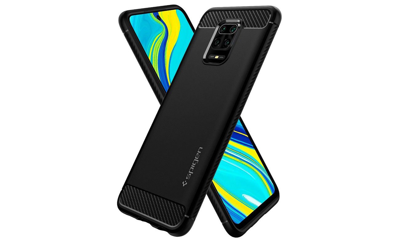 Spigen Rugged Armor Do Xiaomi Redmi Note 9 Pro Czarny Etui I Obudowy